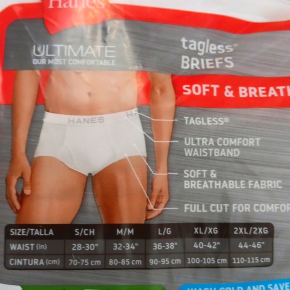 Brand New 7CT HANES ULTIMATE TAGLESS BRIEFS-XL - Picture 3 of 4